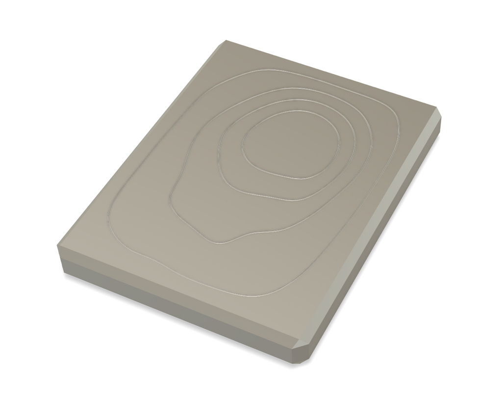 Höhenlinienmodell Isohypsenmodell 7x9cm für Grundschulen | Höhenmodell | magnetisch