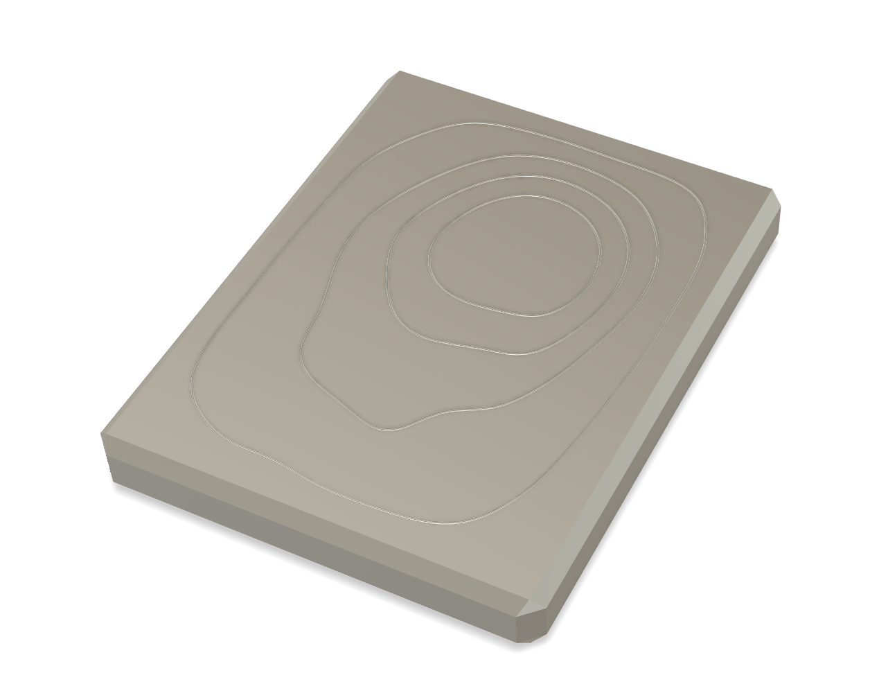 Höhenlinienmodell Isohypsenmodell 7x9cm für Grundschulen | Höhenmodell | magnetisch